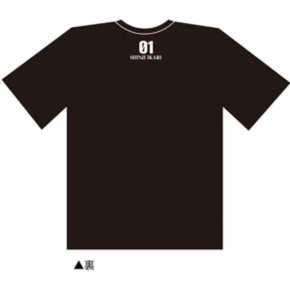 NEW Neon Genesis Evangelion T-Shirt Standing with Cross Black Large UNISEX - Picture 2 of 9